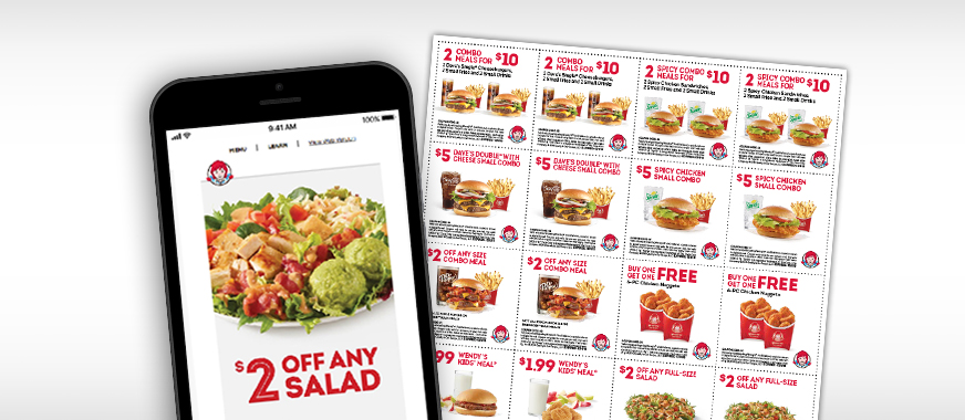 Wendy's email and mail coupons