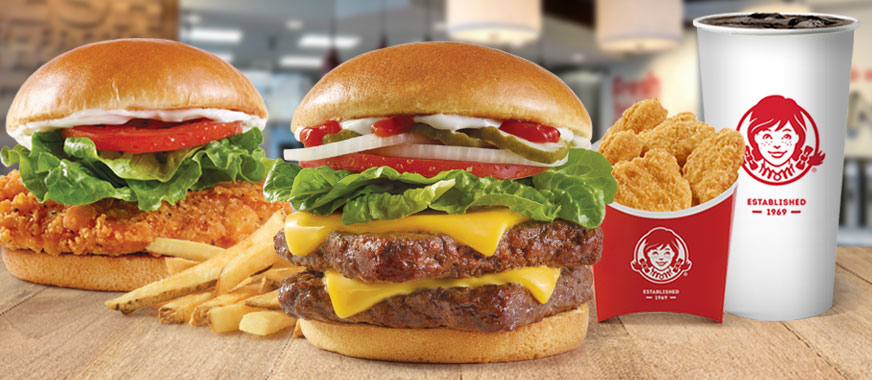 Wendy's products on table