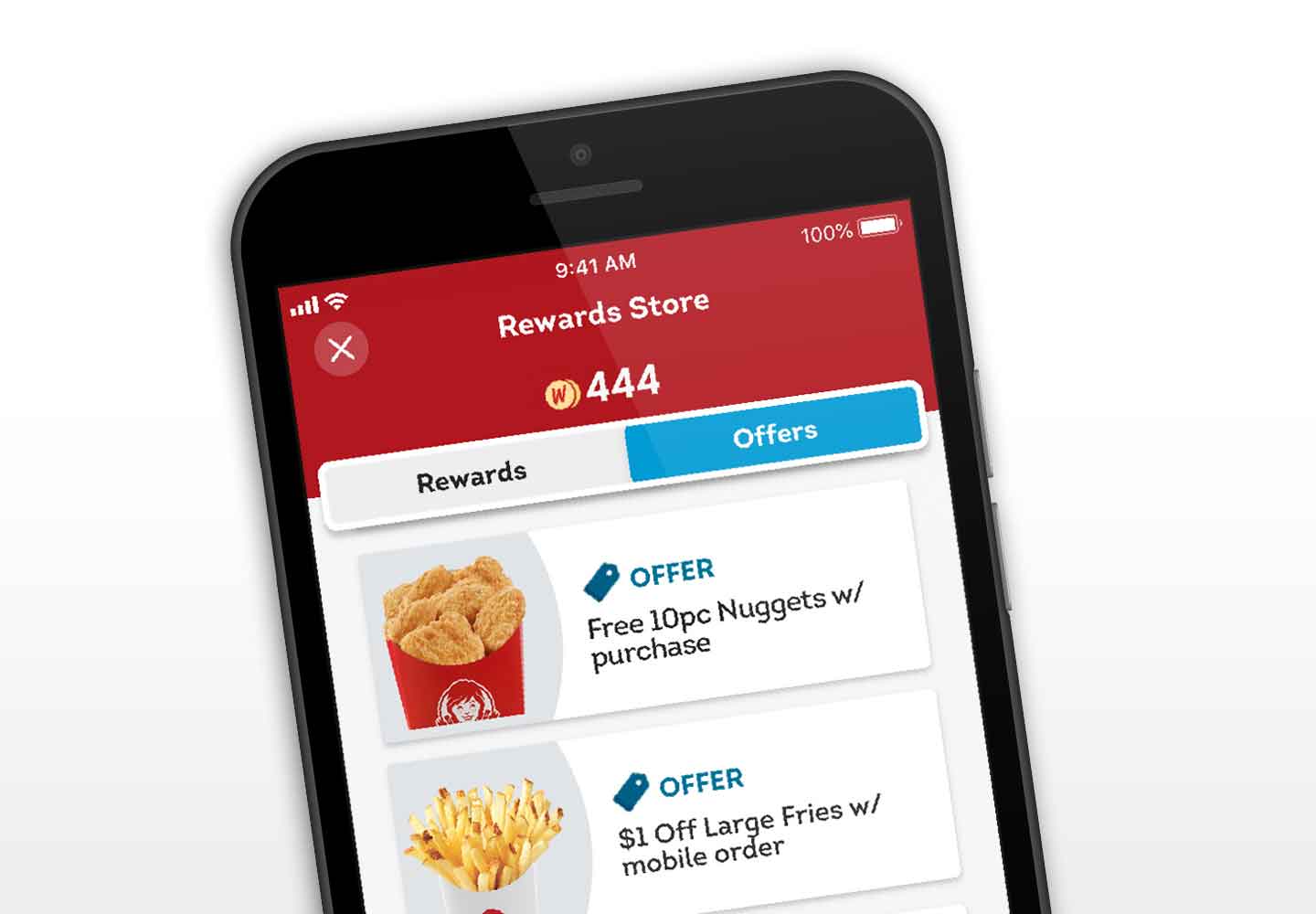 Wendys-app - New User Free 10 pc Nuggs Offer