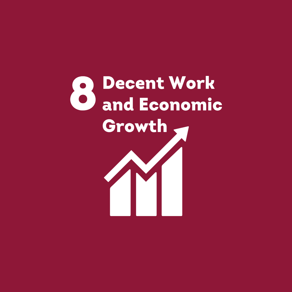 Icono de ilustración trabajo decente y crecimiento económico