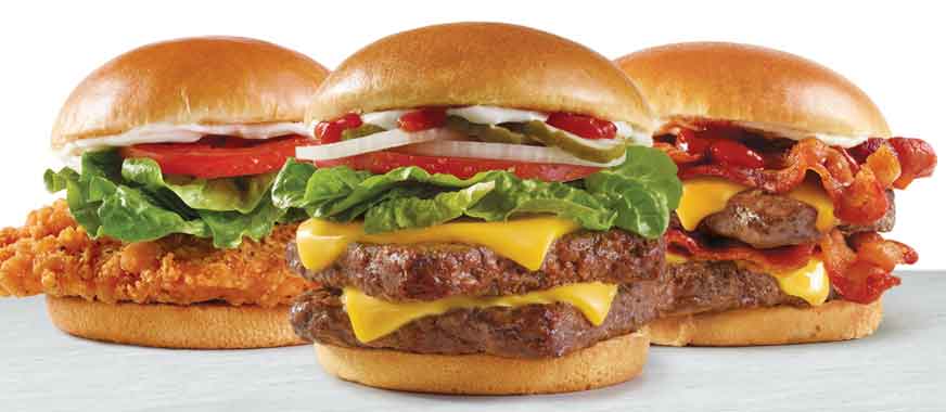 Nuestras prioridades: Alimentación: Spicy Chicken, Dave's Double, Baconator