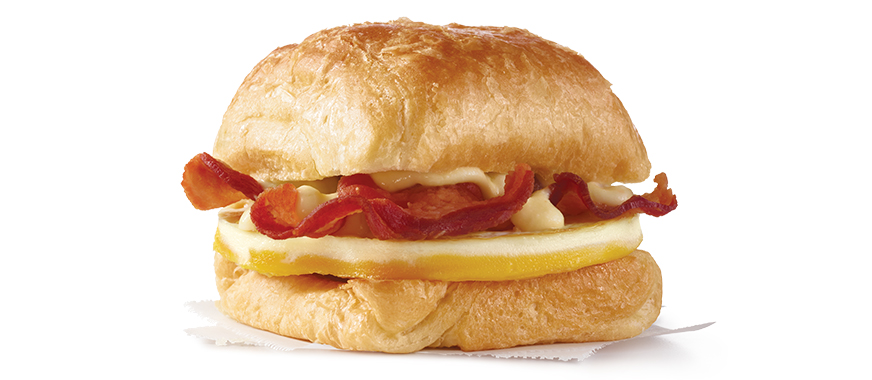 bacon egg swiss croissant