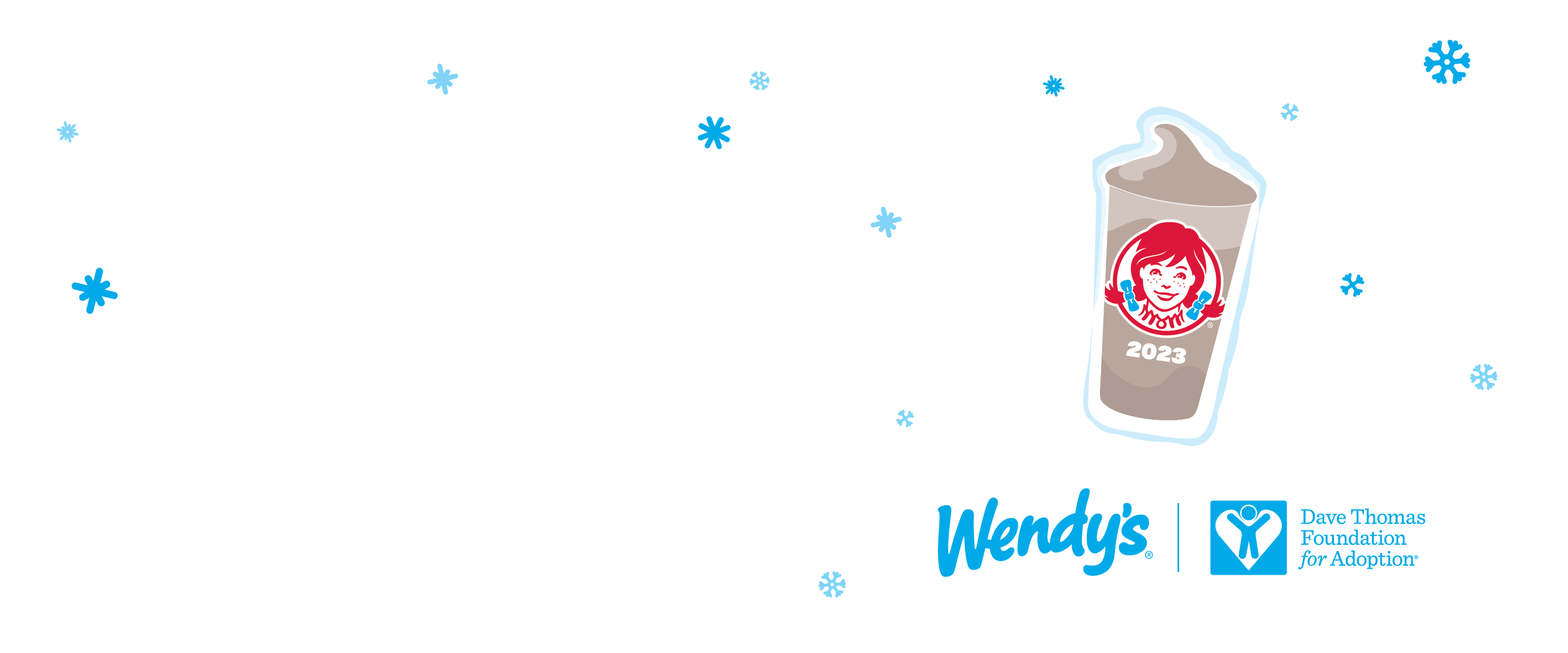 Wendy's $2 Frosty Key Tag and snowflakes