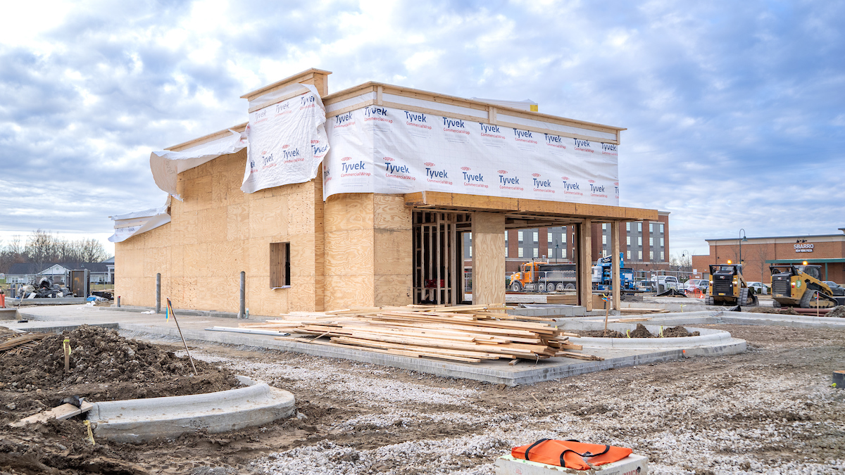 Wendys New Albany Construction Framing