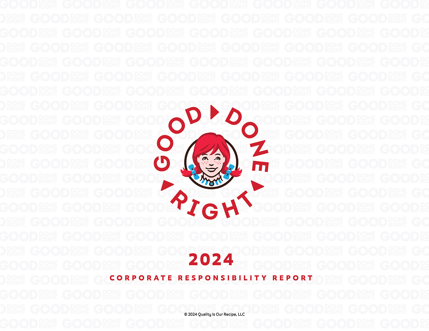 Wendy's 2024 Corporate Responsibility Report Cover