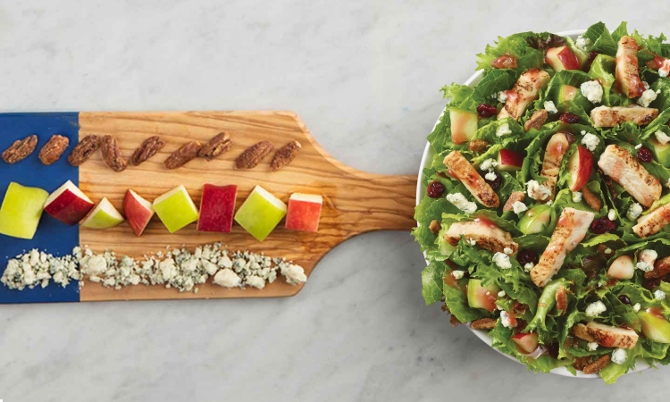 Wendy's salad and ingredients