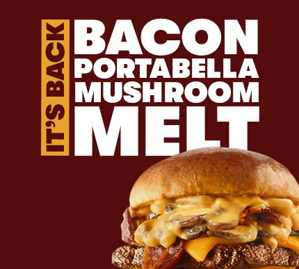 It's Back. Bacon Portabella Mushroom Melt