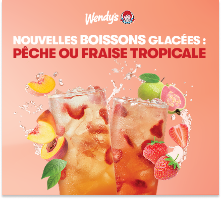 Nouvelles Boissons Glacees: Peche Out Fraise Tropicale