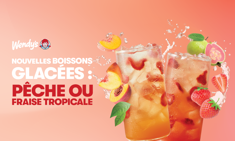 Nouvelles Boissons Glacees: Peche Out Fraise Tropicale