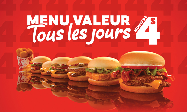 Menu valeur de tous les jours