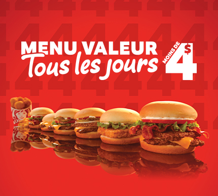 Menu valeur de tous les jours