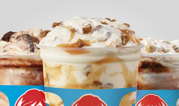 Frosty Fusions Apple Crumble, Cookie Dough, and Oreo