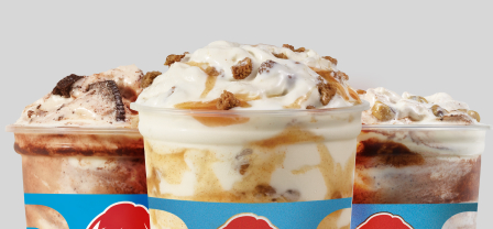 Frosty Fusions Apple Crumble, Cookie Dough, and Oreo