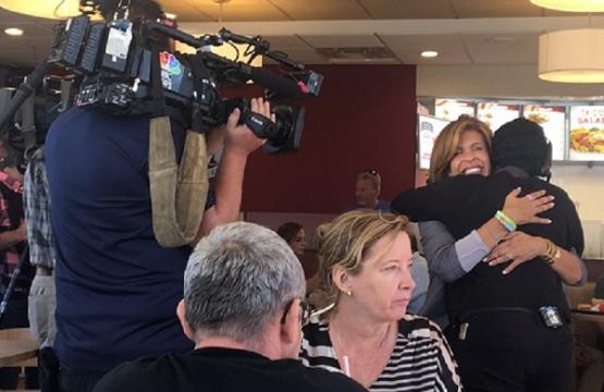Camera crew at Wendy's