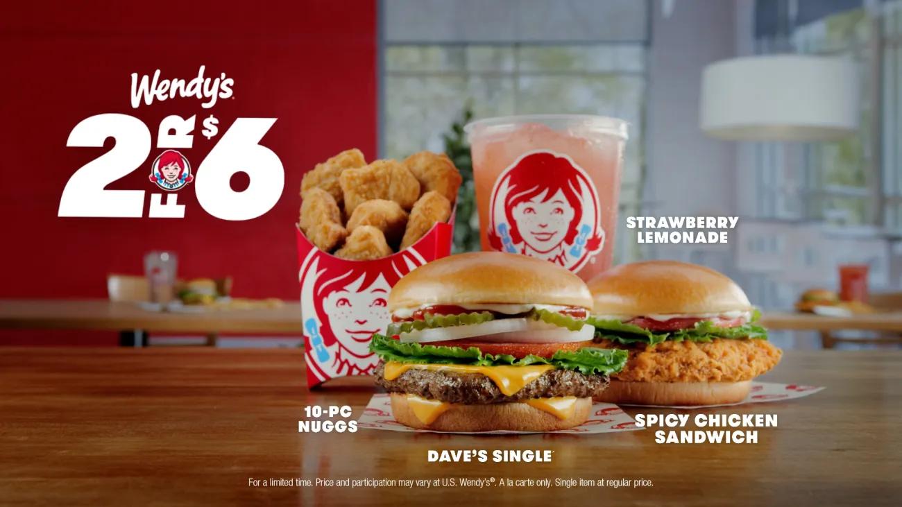 Wendy’s 2 for $6 Meal Deal
