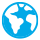 illustration of globe in blue