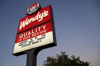 Wendy's readerboard