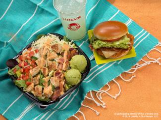 Wendy's Southwest Avocado Salad and Sandwich