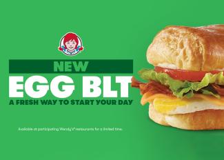 New Egg BLT Breakfast Sandwich available at Wendy's Canada