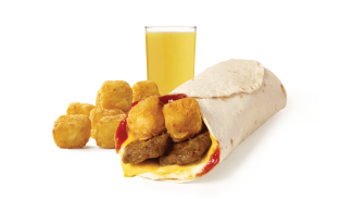 sausage breakfast combo ketchup