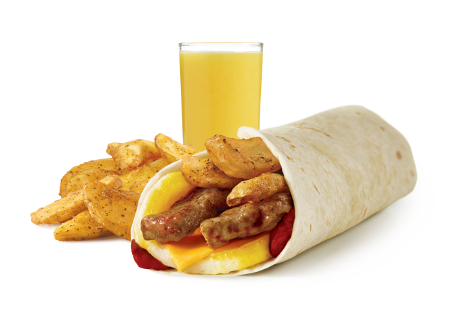 sausage breakfast wrap combo