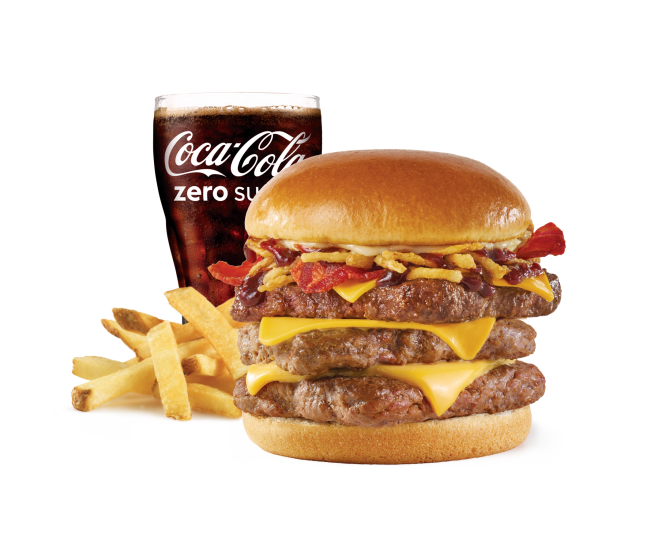 Sweet N' Smokey BBQ Cheeseburger Triple Combo