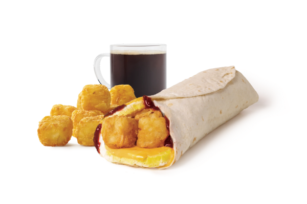 Egg & Cheese Breakfast Wrap Combo – HP Brown Sauce