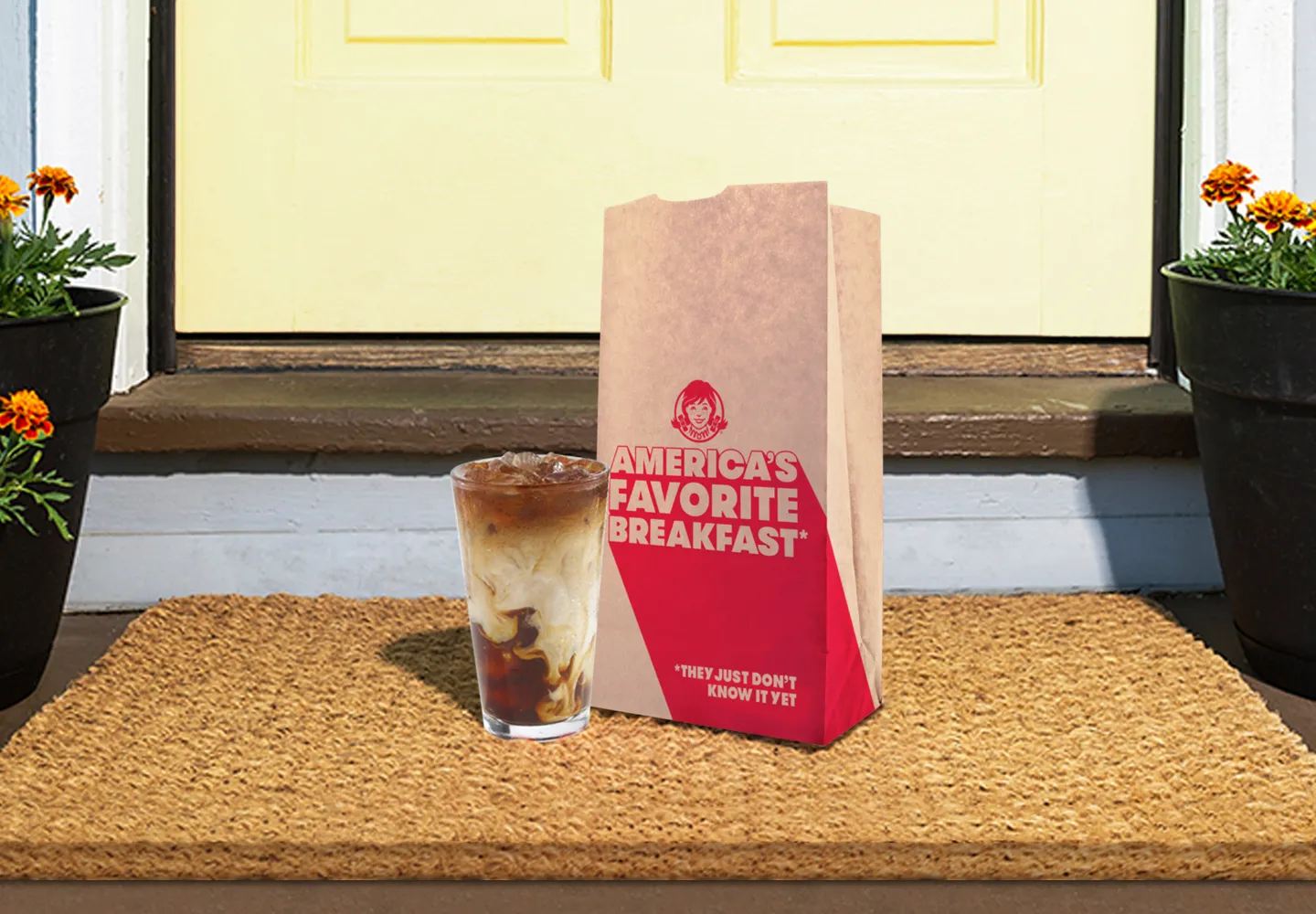 Obtenga el desayuno de Wendy's entregado