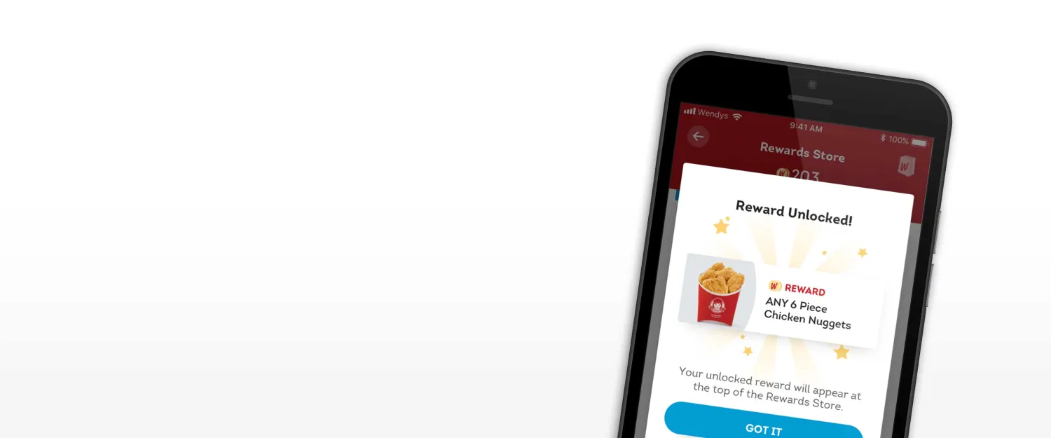 La Recompensas de Wendy's en el teléfono móvil