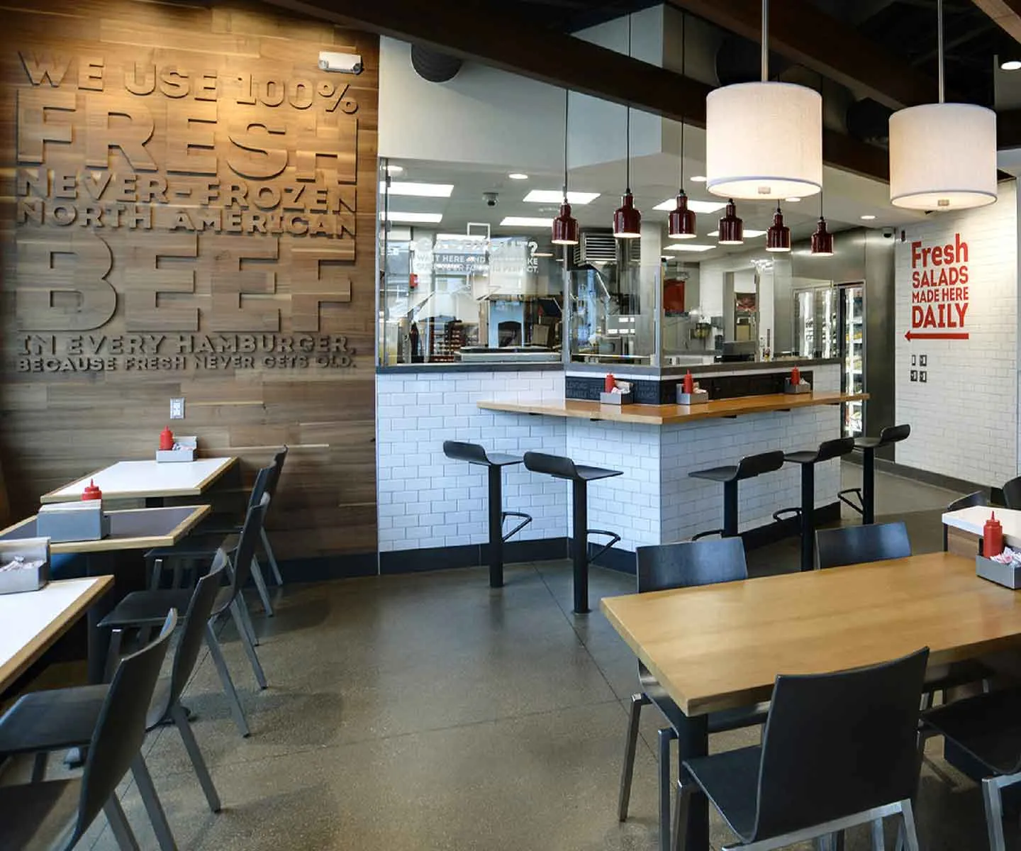 inside Wendy's restaurant
