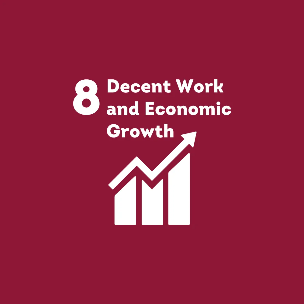 Illustration icon decent work and economic growth