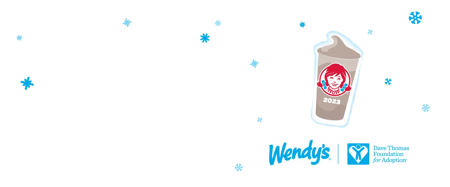 Wendy's $2 Frosty Key Tag and snowflakes