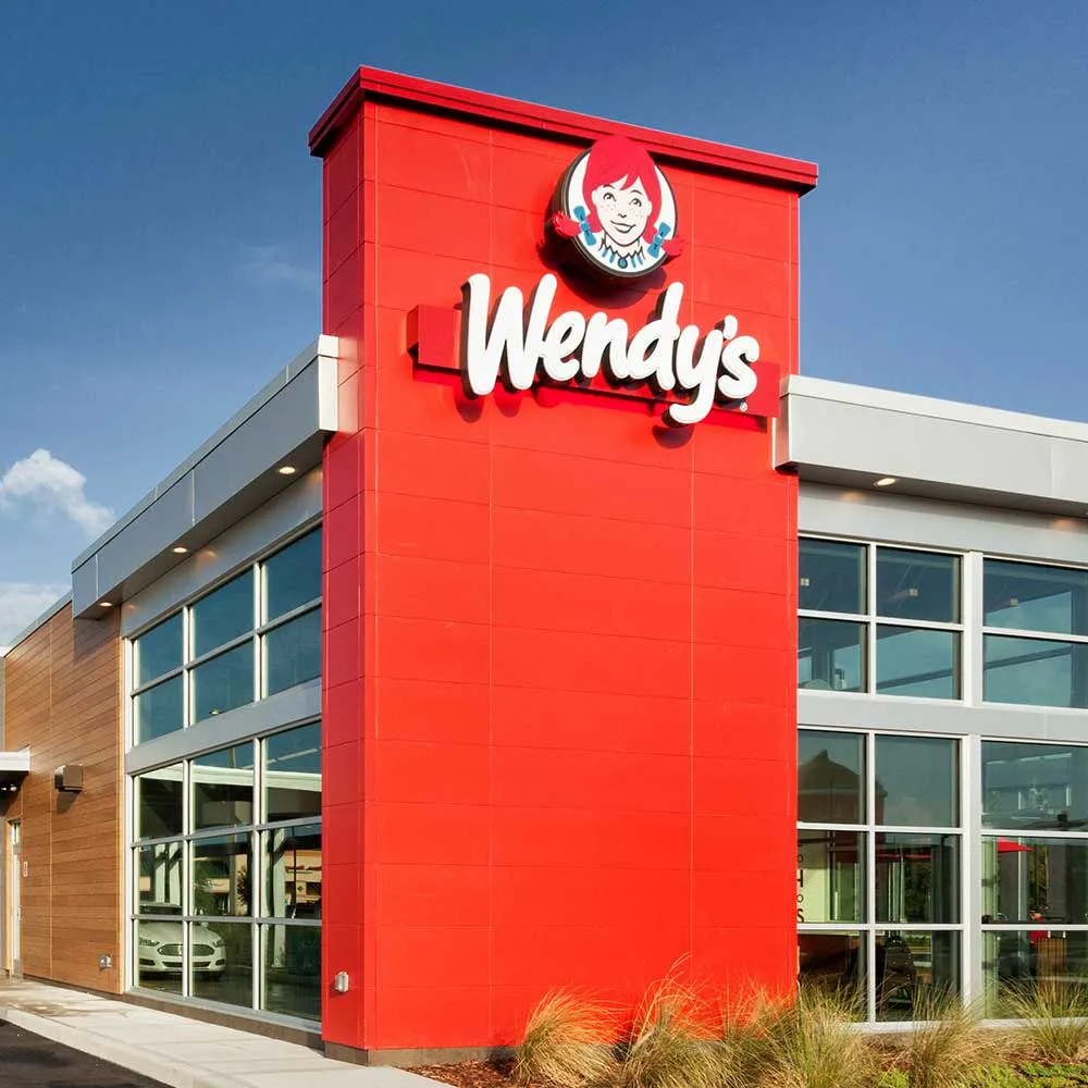Wendy's restaurant sign