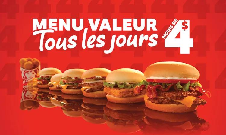 Menu valeur de tous les jours