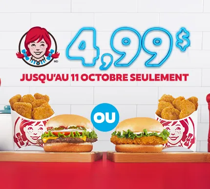 $4.99 jusqu'au 11 octobre seulement