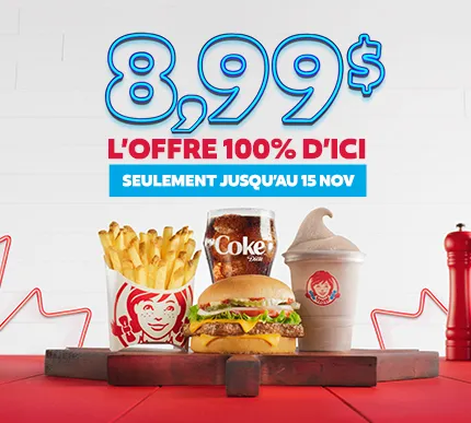 8,99 $ l'offre 100% d'ici
