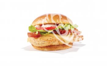 Grilled Asiago Ranch Chicken Club sandwich