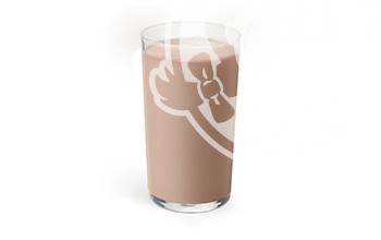 1% Chocolate Milk in a glass
