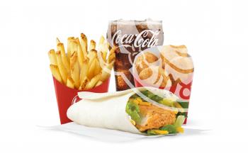 Spicy Chicken Wrap- 4 for $4 Meal
