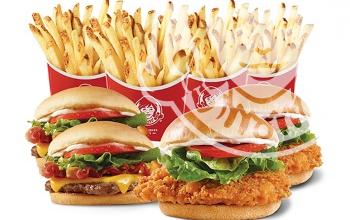 2 Spicy Chickens, 2 JBCs &amp; 4 SM Fries