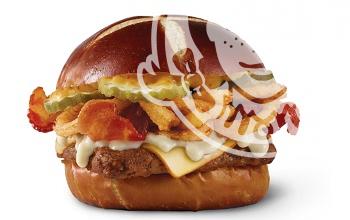 Wendy's Pretzel Bacon Pub Cheeseburger