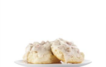 Sausage Gravy &amp; Biscuit on plate