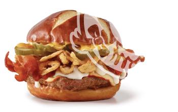Pretzel Bacon Pub Cheeseburger