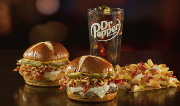 Pretzel Bacon Pub Cheeseburger Trio